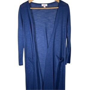 LULARoe Women's Blue Long Cardigan Size XS